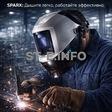 Маска сварщика Sparx с устройством подачи воздуха - st-e.info - Кольчугино