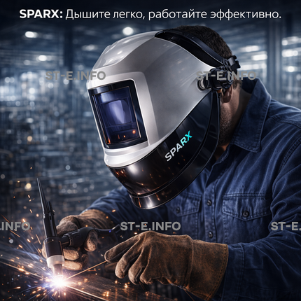 Маска сварщика Sparx с устройством подачи воздуха - st-e.info - Кольчугино