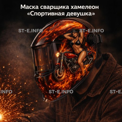 Маска сварщика хамелеон «Спортивная девушка» (YXE-718G PRO) - st-e.info - Кольчугино
